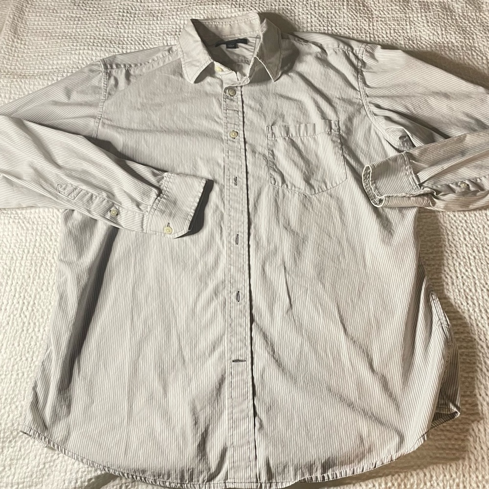 **3 for $21**!!! Banana Rep Men’s long sleeve btn-up, Slim Fit sz L, 16-16.5 nck - Picture 3 of 11